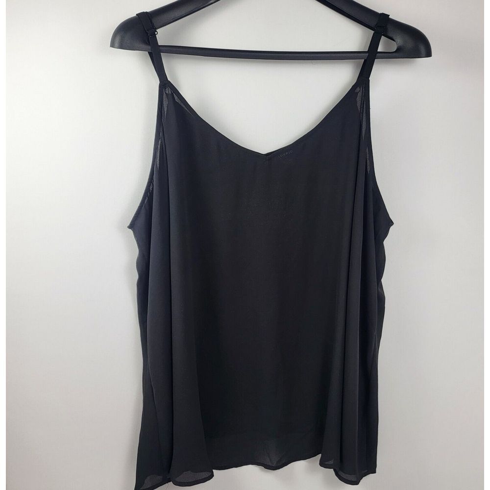 Women's Torrid Georgette V-Neck Black Cami Tank Top Plus Size 5 Or 5XL